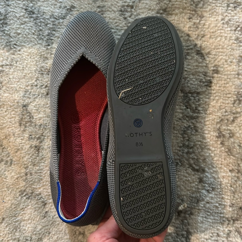 Rothy’s ballet flats gray 8.5